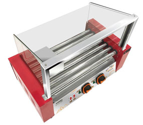 Гриль роликовый AIRHOT аппарат для хот-догов с защитным экраном RG-7S