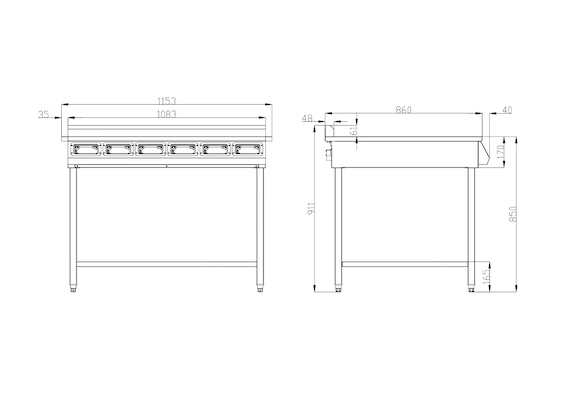Плита індукційна 900 серії INDOKOR IN3500-6PRO на підставці